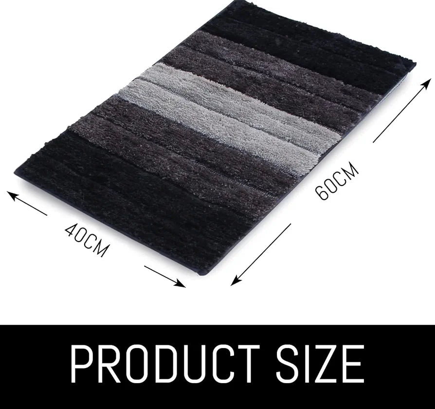 LUXE HOME INTERNATIONAL Microfiber Bath Mat Soft Anti Slip Skid Luxury Mats for Bathroom Door 40X60 Cm  Pc 1, Rectangular