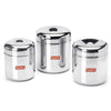 Sumeet Stainless Steel Vertical Utility Storage Containers Set Of 3 Pc