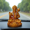 Unovate Resin Hanuman Idol for Car Dashboard Gold
