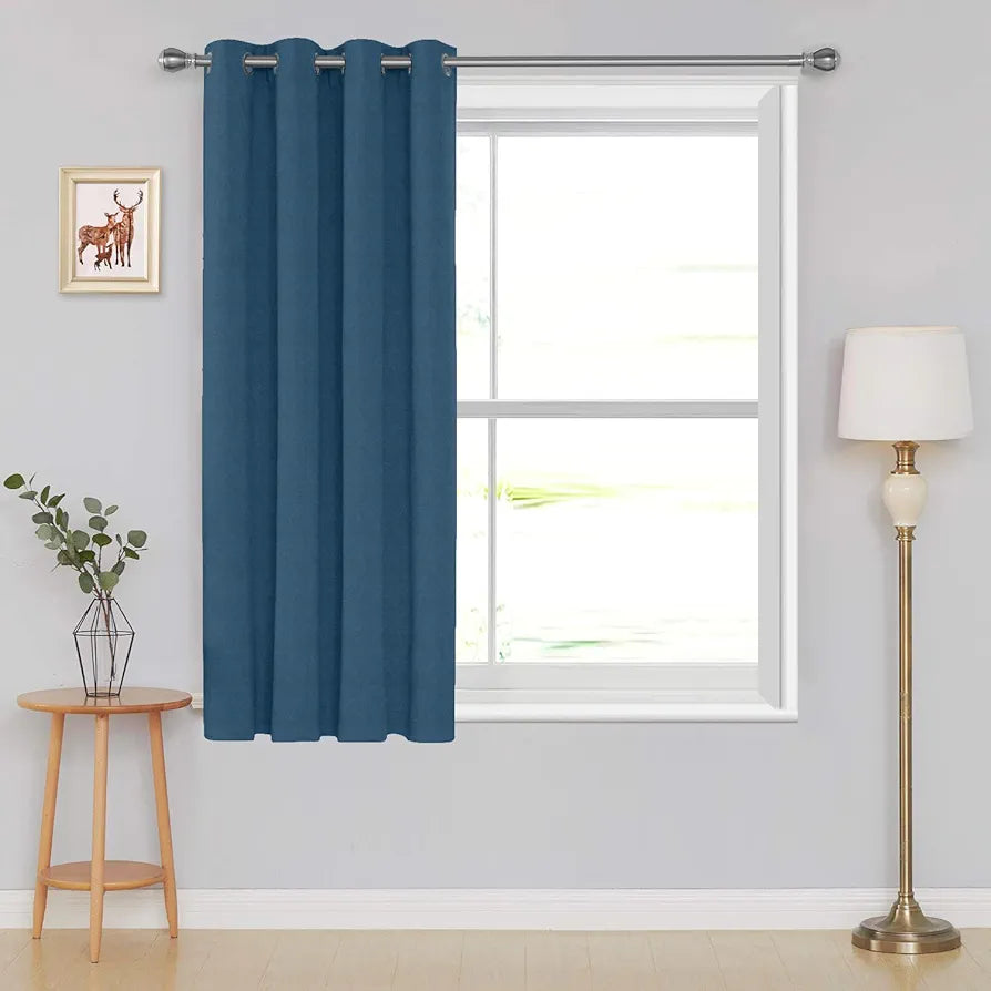 Divine Casa Velvet Blackout Curtain 5 Feet | Premium Thermal Insulated & Noise Reducing Room Darkening Window Panel for Home & Office | 1 Piece