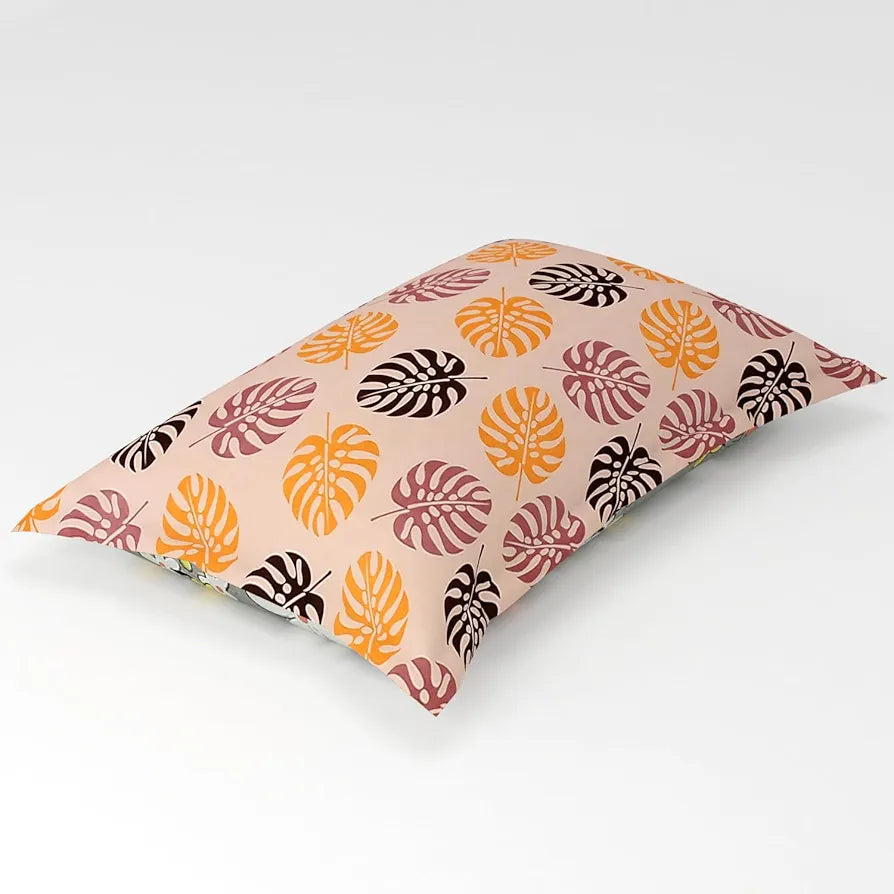 Homefab India 180 TC Microfiber Single BedSheet with 1 Pillow Cover - Orange