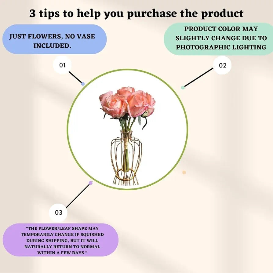 SATYAM KRAFT 1 Bunch Artificial Rose Flower Fabric Bouquet for Home Decor,Bedroom,Balcony, Wedding Decoration, Engagement Decor Items   