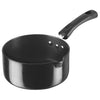 Vinod Black Pearl Hard Anodised Saucepan - 1.7 Litre, 16 cm | 3.25 mm Thick | Easy Pour Spout | Bakelite Handle