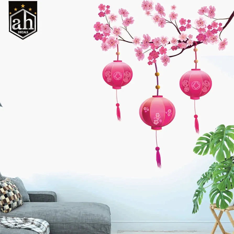 AH Decals Vinyl Decorative Cartoon Lamp Wall Stickers 