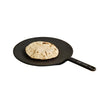 Meyer Pre-Seasoned Cast Iron Roti Tawa Pan with Stick Handle | 24cm Black