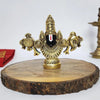 Gold Art India Lord Venkateswara Balaji Idol Gold-Plated Antique Matte Finish Murti 3.5 x 4.2 inch