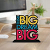 Art Vibes Wooden Idols & Figurine Think Big Dream Motivational Quote Table Decor for Office Desk | Home Decoration Item
