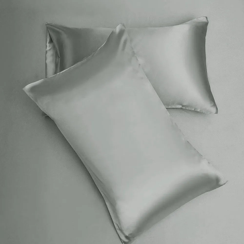 Cloth Fusion Satin Pillow Cover Set of 2 for Hair and Skin Care, Perfect Pillow case with 3 Satin Soft Scrunchies for Women 