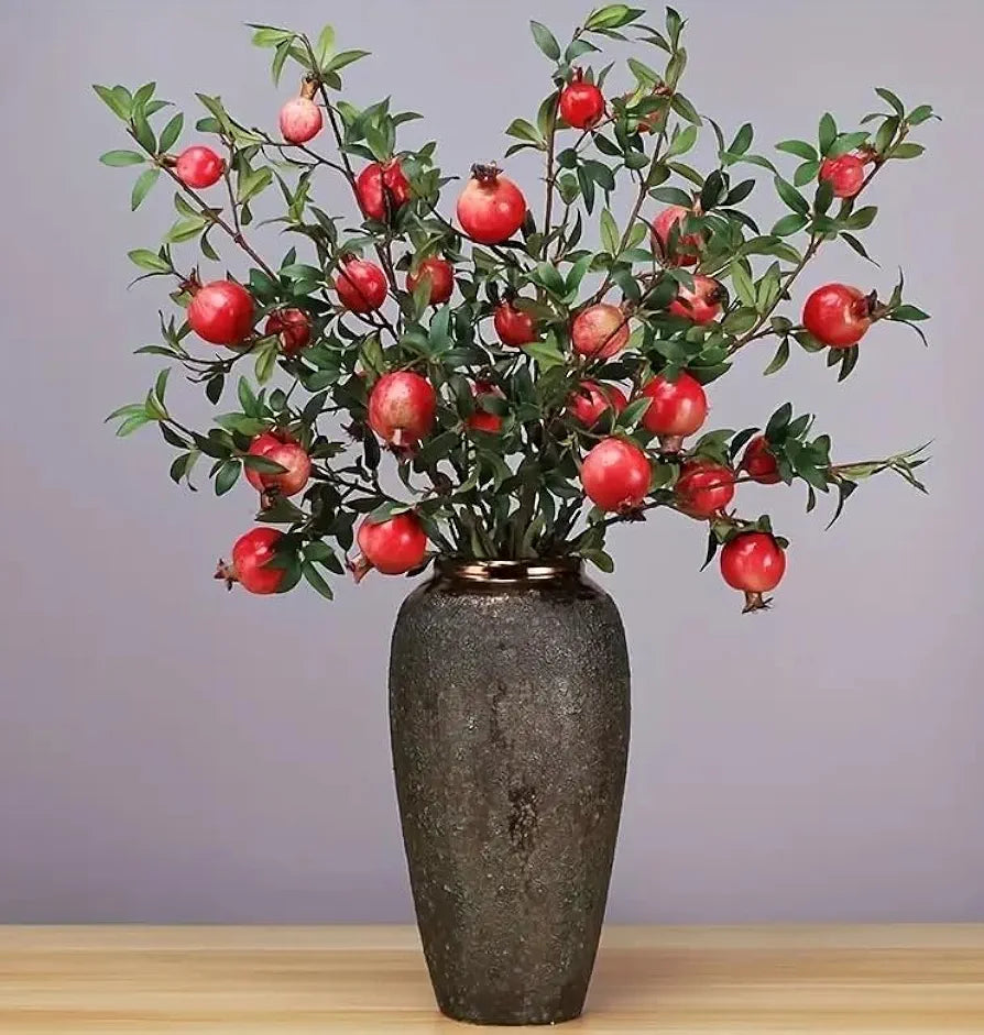 VRB Dec Pack of 6 Artificial Hibiscus Glabra Fake Plant Flowers for Home, Room,Office | Flowers for Vases | Decoration Items for Living Room  