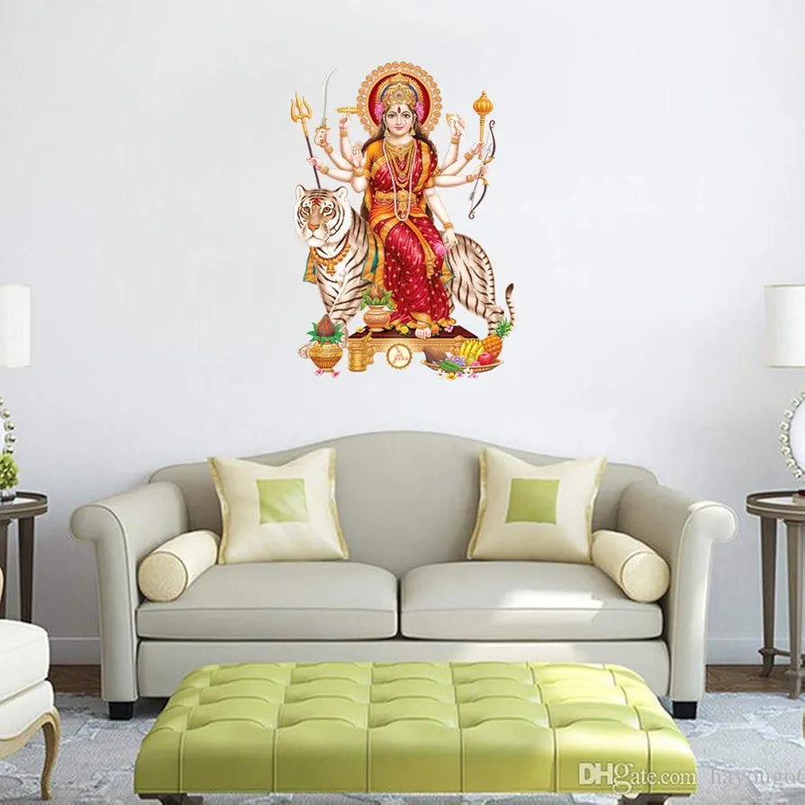 Rangoli White Glossy Vinyl Wall Sticker Premium Self-Adhesive Waterproof Decorative Wall Decal for Bedroom, Living Room, Office & Home Decoration Easy to Apply. Parent-6, Design-17