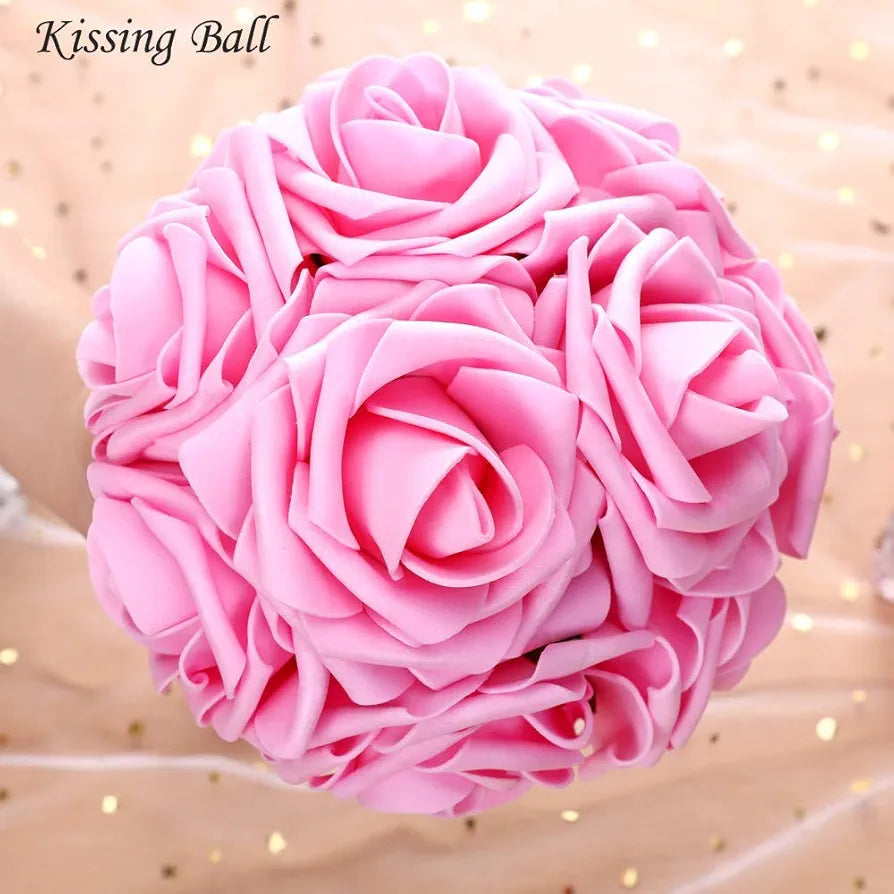 Higfra Artificial Flowers, Foam Rose Flowers with Stem, Real Looking Artificial Rose for Home Decoration, Fake Flowers Perfect Wedding Bouquets Centerpieces Arrangements Party Baby Shower - Peach