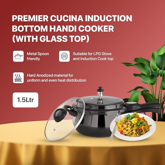 Handi Premier Cooker Litre Premier Cucina Trendy Black Hard