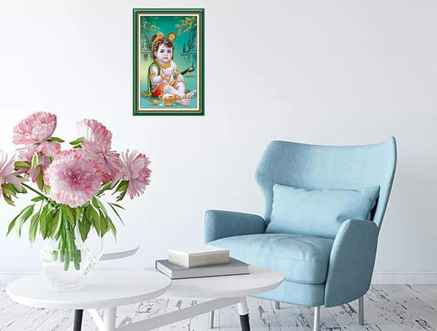 Rangoli MDF Wall Stick Decorative Panel 12x18 Wall Art for Home, Living Room, Bedroom, Office & Decoration. P-1, Design-3