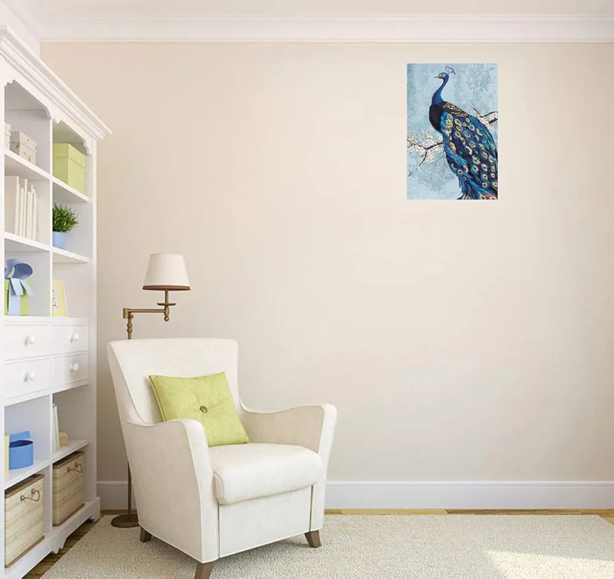 Rangoli Peacock Wall Sticker 12x18 Sheet – Elegant Self Adhesive Home Décor for Living Room, Bedroom & Walls. Design-10