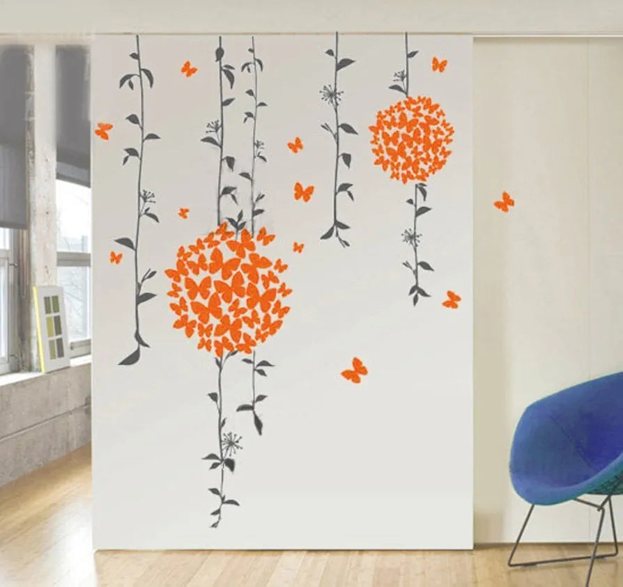 AH Decals Decorative Floral Vinyl Wall Stickers 