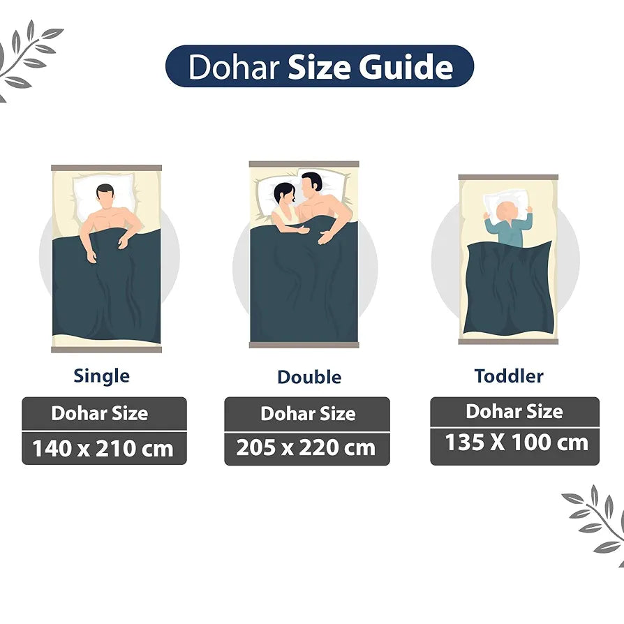 Divine Casa 120 GSM Microfiber Single Kids Dohar  | Soft & Lightweight Throw Blanket | Cozy & Breathable | All-Season Comfort | 140 x 100 CM | Moroccan Pattern | Deep Blue