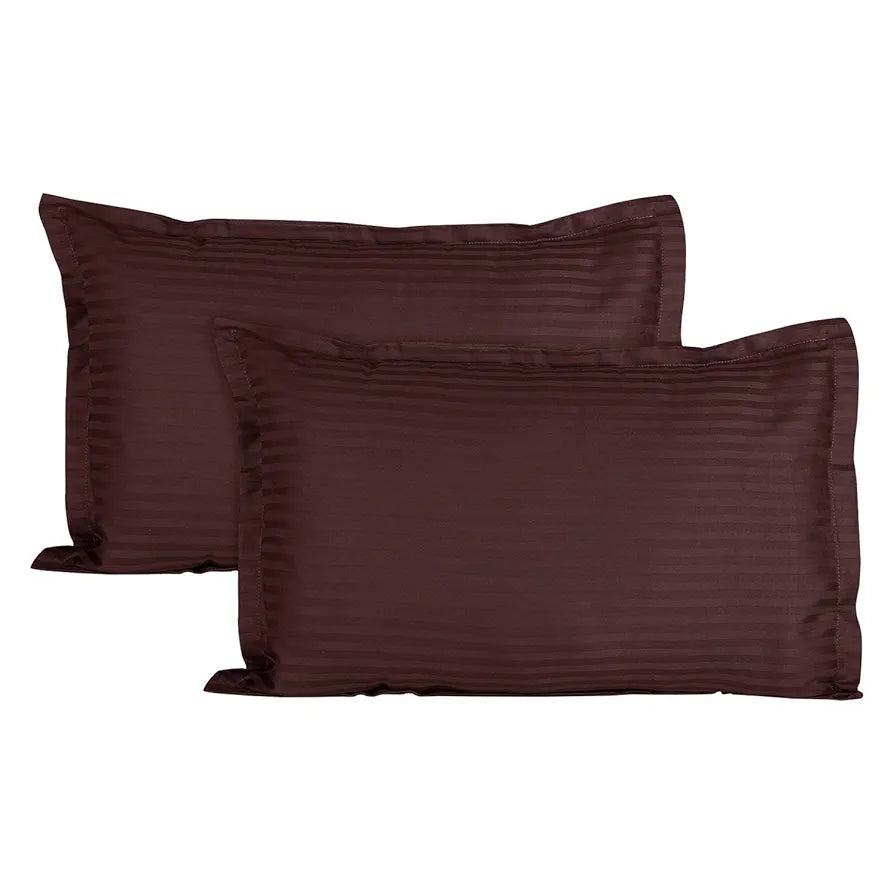 AEROHAVEN™ Glorious 210TC 100% Striped Satin Cotton Pillow Cover Set - 18