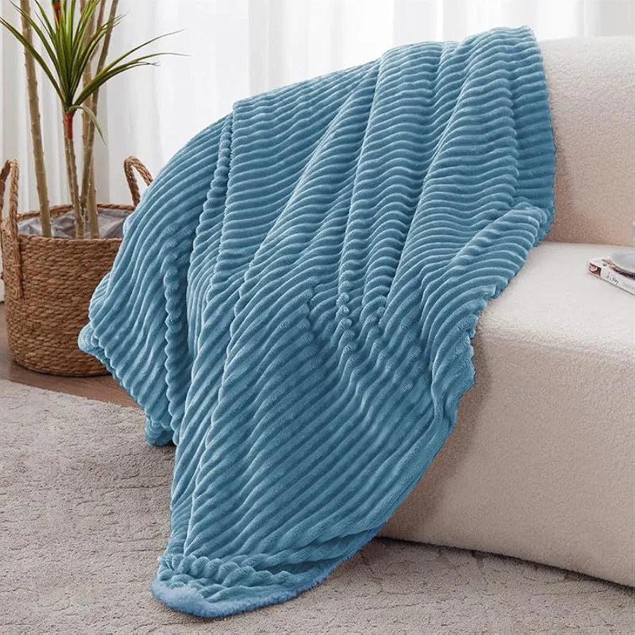 HOMEKART Pencil Pattern Flannel Fleece Sherpa Blanket – 220 x 150 cm, Soft, Plush, Fluffy Season/AC and Mild Winter Reversible Blanket - Single Bed 