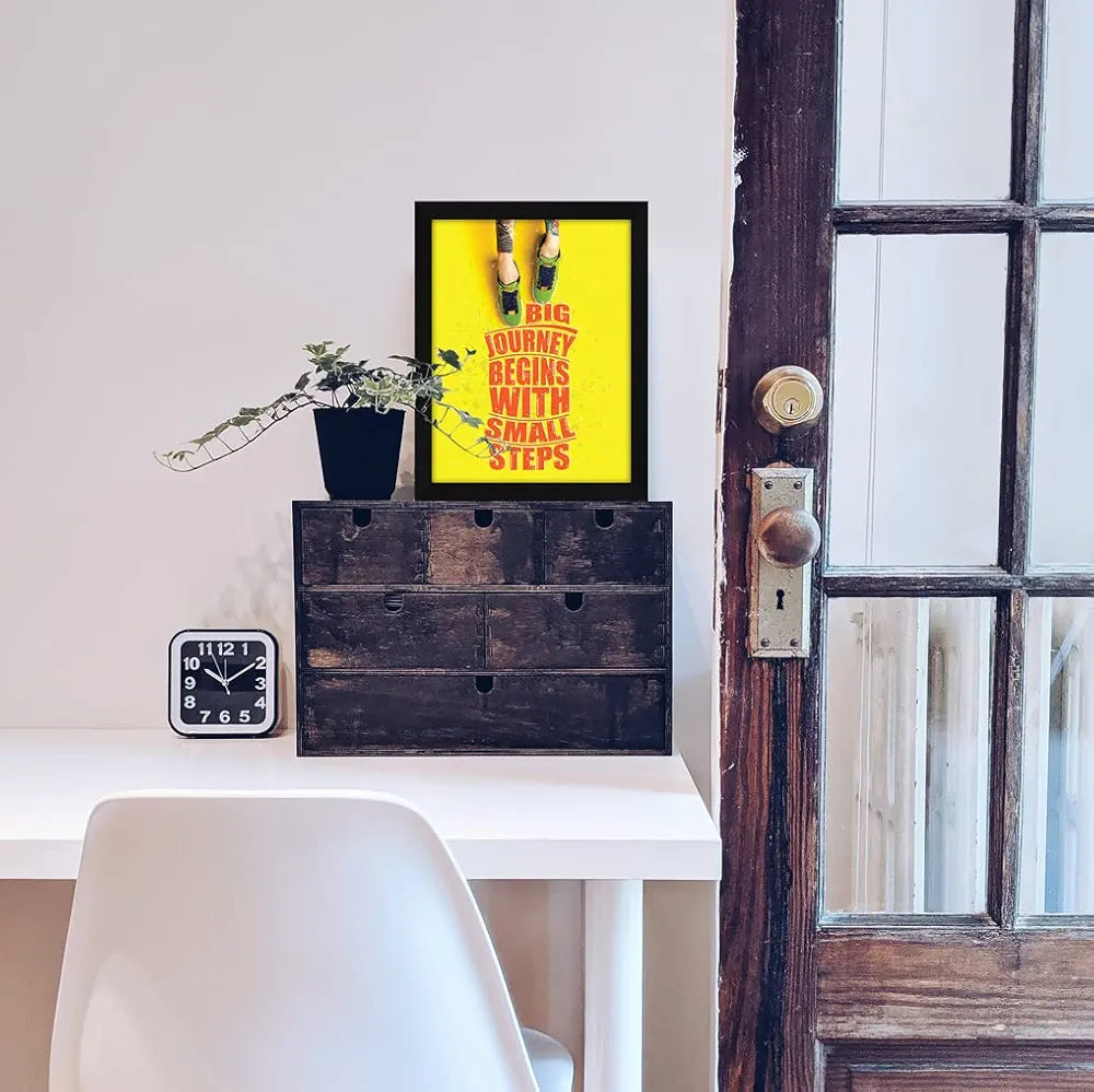 ArtX Paper Motivational Quotes Wall Frame Art Painting, Multicolor, Motivational, 10.0 X 13.0 inches, Set of 1 