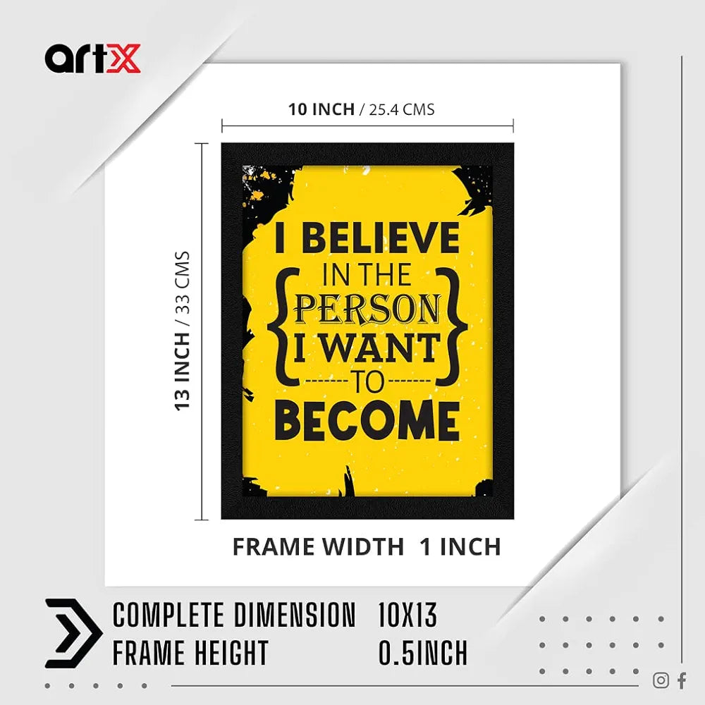 ArtX Paper Motivational Quotes Wall Frame Art Painting, Multicolor, Motivational, 10.0 X 13.0 inches, Set of 1 