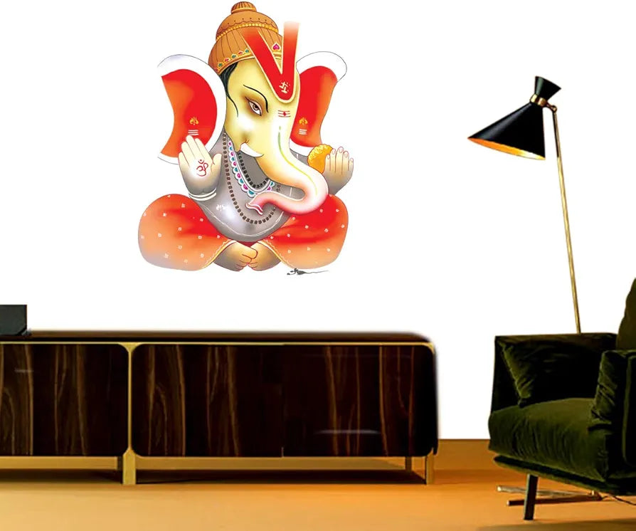 Rangoli White Glossy Vinyl Wall Sticker Premium Self-Adhesive Waterproof Decorative Wall Decal for Bedroom, Living Room, Office & Home Decoration Easy to Apply. Parent-5, Design-3