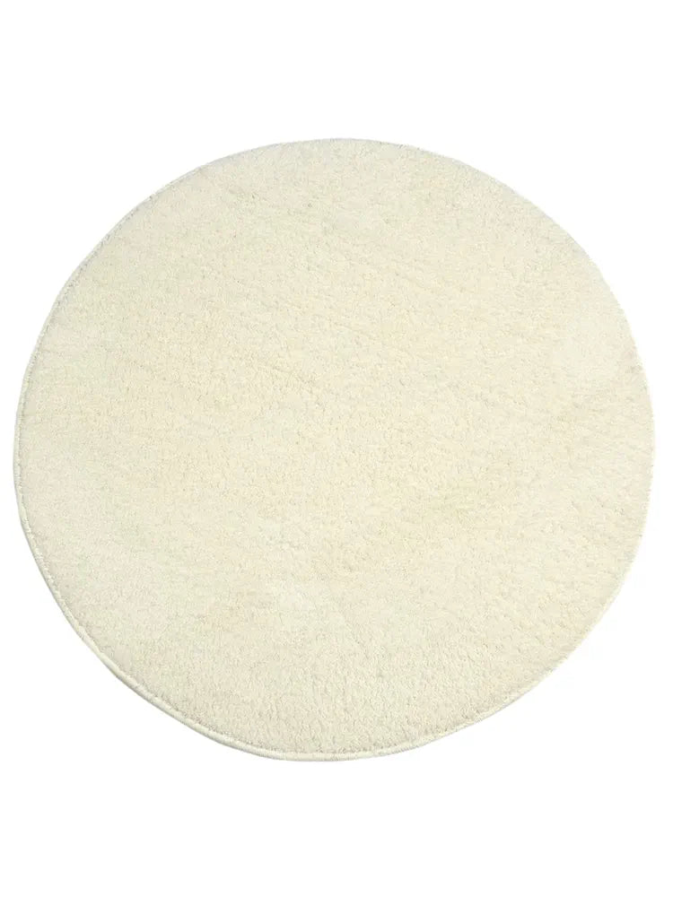 Saral Home Neon Shaggy Yarn Anti-Skid Round Mats 