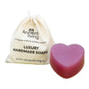 Ancient Living Handmade Heart Shaped Soap with organic Pink Colour - 100 gms Each (Pack of 2)