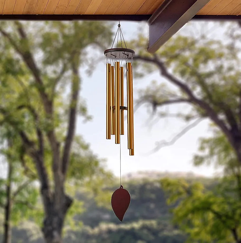 Wind Chimes for Outside, 30 Inch 6 Rustproof Aluminum Tubes Large Deep Tone Wind Chimes, Perfect for Patio, Porch, Garden, or Backyard…