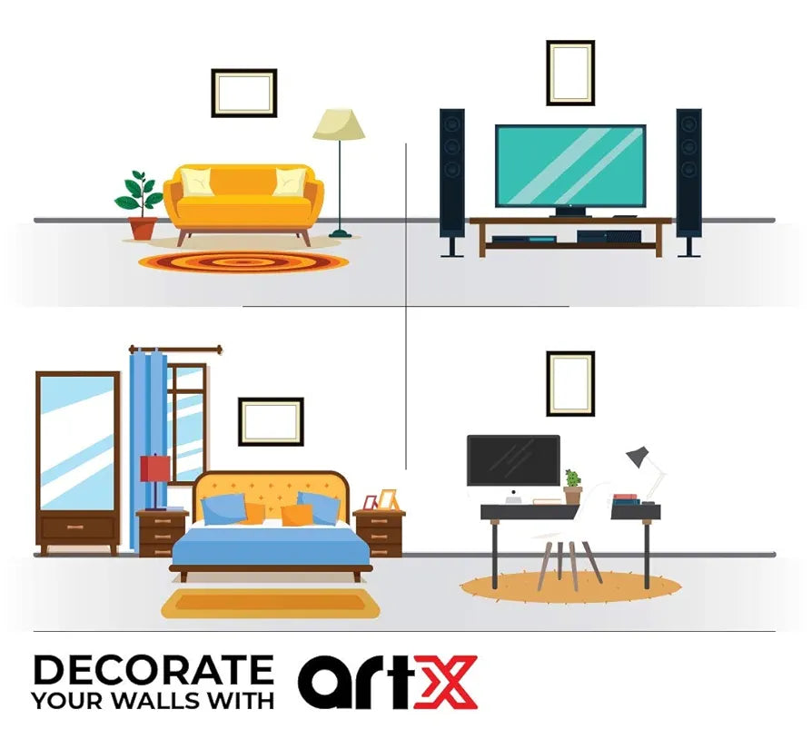 ArtX Paper Premium Abstract Kitchen Wall Art Painting, Multicolor, Abstract, 18X24 in, Set of 1