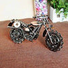 CrazyCrafts Metal Motor Bike Miniature Showpiece Large Silver