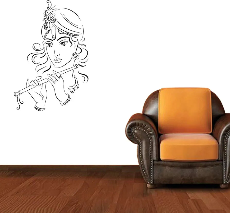 Rangoli White Glossy Vinyl Wall Sticker Premium Self-Adhesive Waterproof Decorative Wall Decal for Bedroom, Living Room, Office & Home Decoration Easy to Apply. Parent-13, Design-1