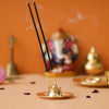 Ecraftindia Golden Brass Agarbatti Stand for Pooja | Incense Stick Holder | Agarbatti Holder