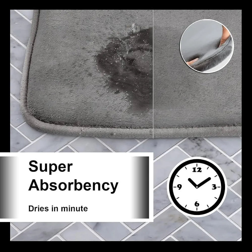 BSB HOME All Purpose Non Slip Anti-Skid - Memory Foam Door Mat, Kitchen Runner Super Absorbent - Quick Dry | Water soak 