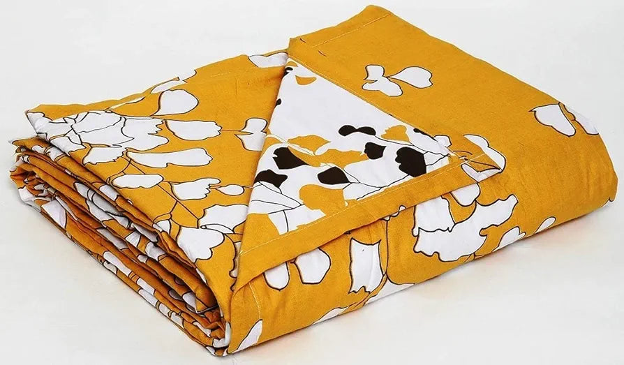 Trance Home Linen Pure Cotton Reversible Dohar Toddler Size|Cotton Ac Quilt for Babies|Infants - New Born|Soft Light-Weight Bed Blanket 0-4 Years Kids