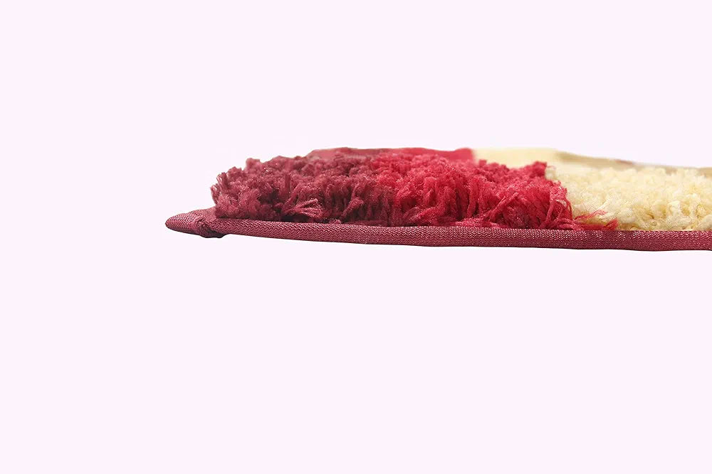 Luxe Home Jericho Doormat 2500 GSM Super Soft Microfiber, Anti-Skid Bathroom Mat & Kitchen Mats for Floor, Water-Absorbent, Quick Dry, Washable Door Mats for Home - Cherry, 60x90 cm, Pack of 1