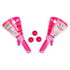 Ratna's Click & Catch Plastic Twin Ball Indoor & Outdoor Game Pop and Catch Launcher Basket Toy | Unicorn Pink