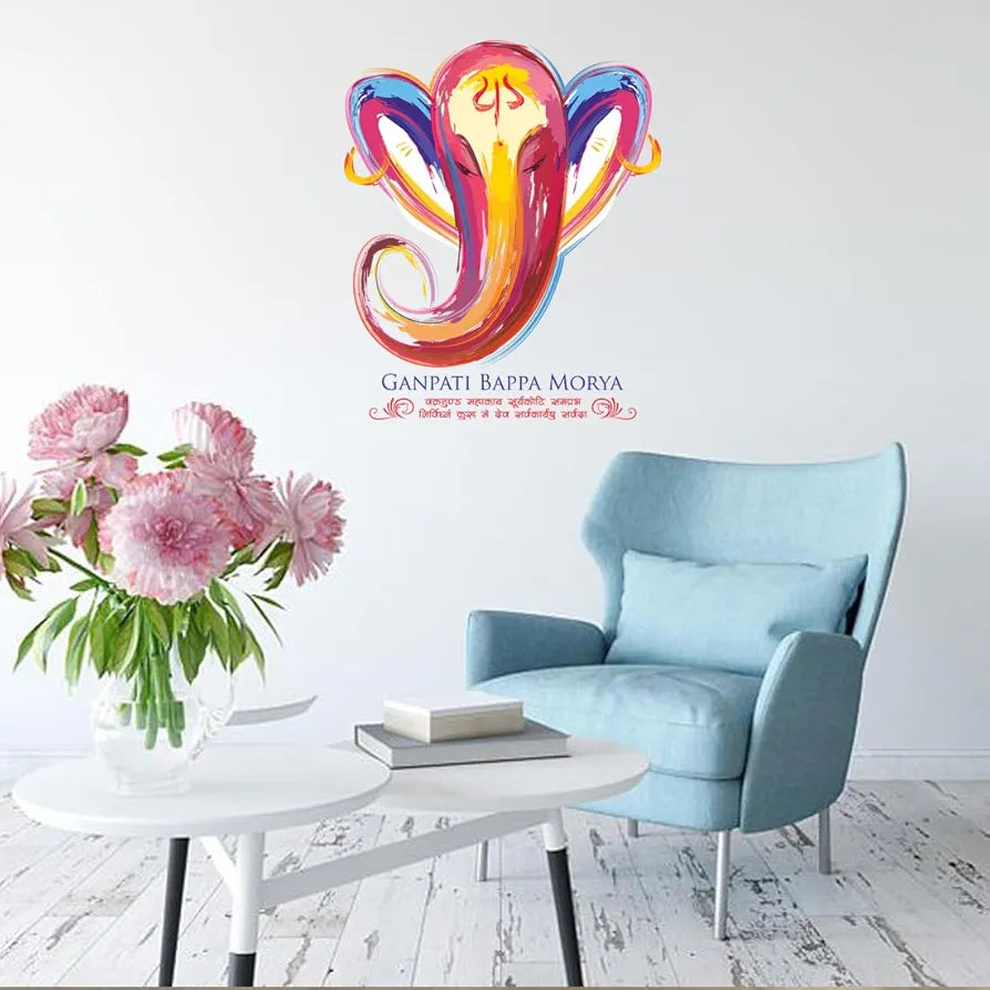 Rangoli White Glossy Vinyl Wall Sticker Premium Self-Adhesive Waterproof Decorative Wall Decal for Bedroom, Living Room, Office & Home Decoration Easy to Apply. Parent-2, Design-13