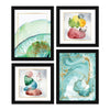 ArtX Paper Abstract Fairytale Big Wall Art Frame Painting Set of 4