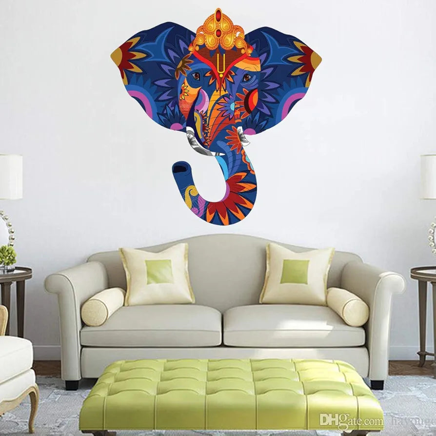 Rangoli White Glossy Vinyl Wall Sticker Premium Self-Adhesive Waterproof Decorative Wall Decal for Bedroom, Living Room, Office & Home Decoration Easy to Apply. Parent-7, Design-22