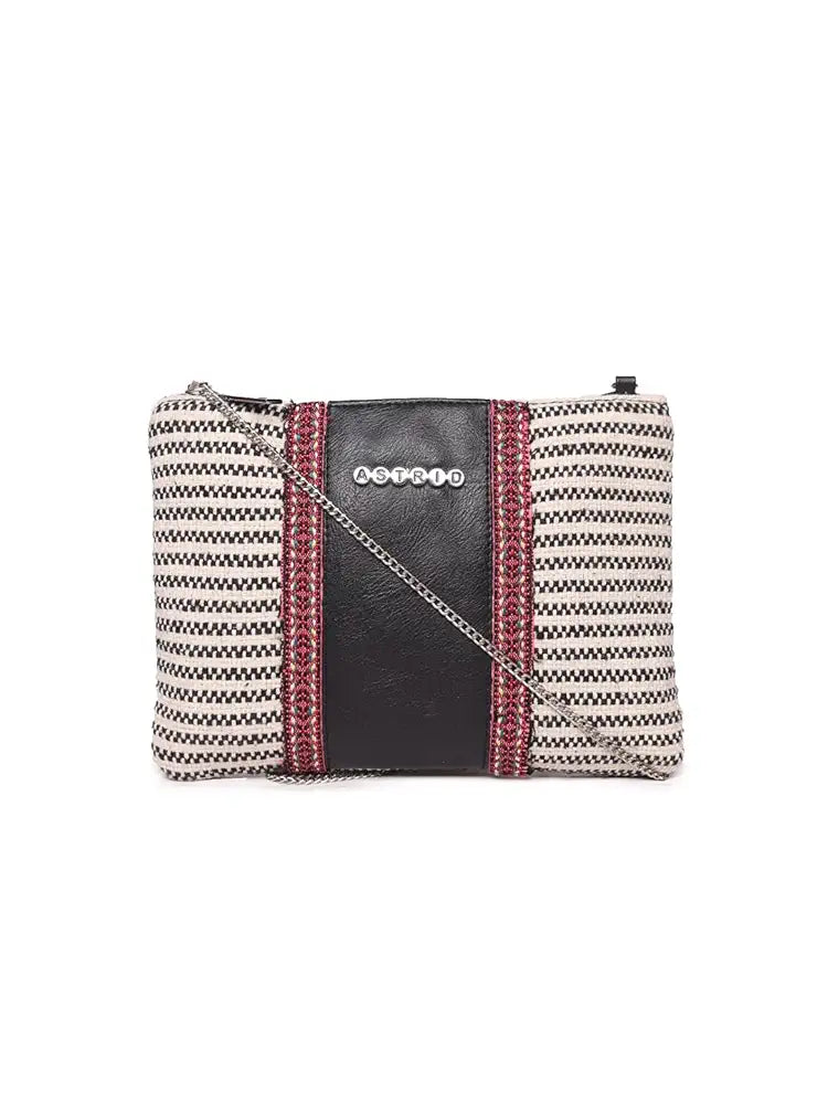 ASTRID Handmade Macrame Flap Over Sling Bag For Girls And Women