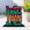 Artvibes Wooden Idols and Figurine You Can Do More Than You Think Quotes Table Decor for Office Desk Showpiece