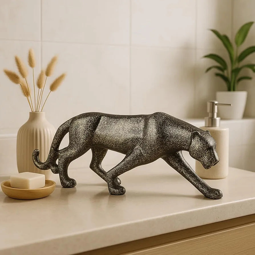 Xtore Beautiful Leopard Statue for Home Decor 