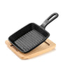 Bergner Cook & Share 13cm Griddle Pan | Mini Grill Pan | Pre-seasoned Cast Iron