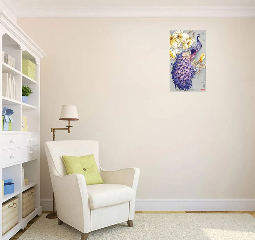Rangoli Peacock Wall Sticker 12x18 Sheet – Elegant Self Adhesive Home Décor for Living Room, Bedroom & Walls. Design-3