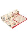 Cortina Ultra-Soft Microfiber Reversible 120 GSM Abstract Double AC Blanket Quilt Dohar | Cream
