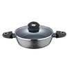 Bergner Orion Nonstick 24 Cm Shallow Kadai | Glass Lid | 2.3 Litres