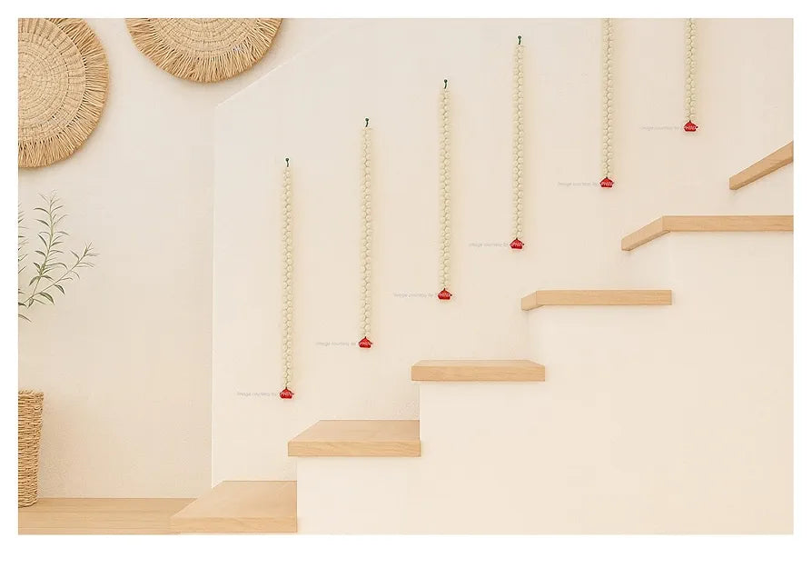 SPHINX Artificial Jasmine Buds  & Rose Strings Garlands for Festivals Pooja Wedding Housewarming Diwali Decorations Approx 2.5 ft/30 Inches  - 