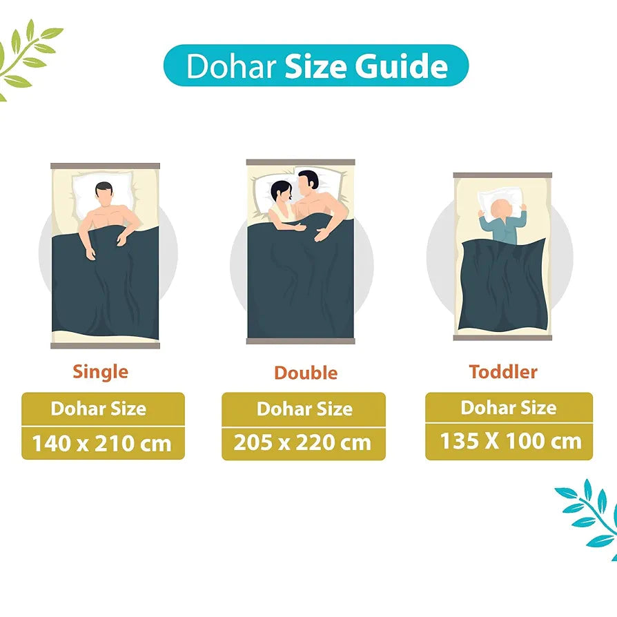 Divine Casa 120 GSM Super Soft Glace Cotton 3 Layer Breathable Single AC Quilt Reversible Blanket Lightweight Bed Dohar Throws for Bed | TC - 120