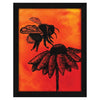 ArtX Paper Line Art Bee Sunflower Frame Wall Art Painting