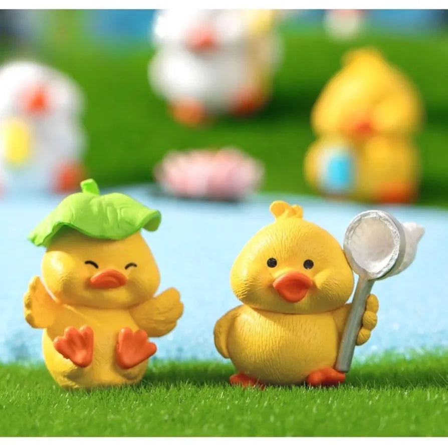 SATYAM KRAFT Resin 1 Set  Duck Miniature Figurines | Decorative Showpiece | Gift for Him/Her, Mother's Day, Home, Bedroom, Living Room, Office, Table, Car Dashboard | Festive Decor